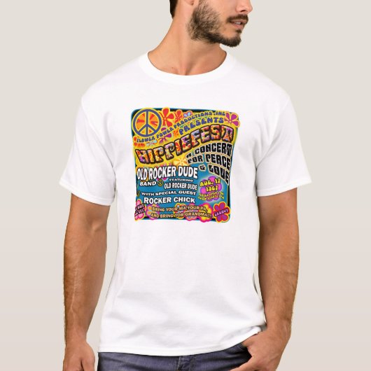 Hippiefest Concert Poster T-shirt (Voorkant)