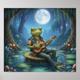 HippieKikkerMuzikant Poster