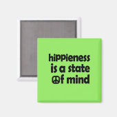 Hippieness is een gemoedstoestand magnet (Voorkant / Achterkant)