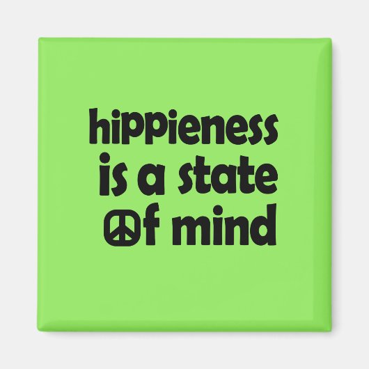 Hippieness is een gemoedstoestand magnet (Voorkant)