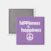 Hippieness is Happeness Magnet (Voorkant / Achterkant)