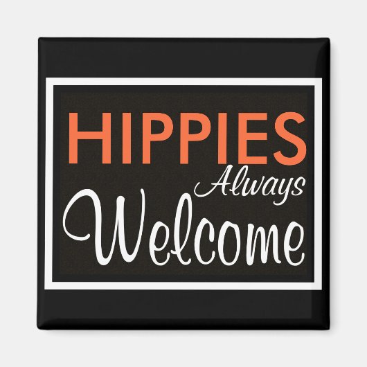 HIPPIES Altijd welkom Magneet (Voorkant)
