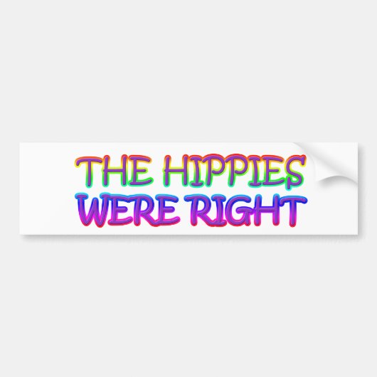 hippies bumpersticker (Voorkant)