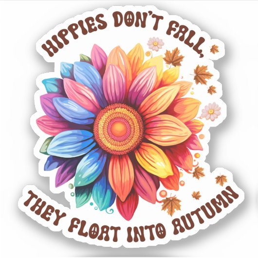 Hippie's Don't Herfst Vinyl Sticker (Voorkant)