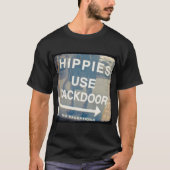 Hippies Gebruik Mannen met achterdeur T-shirt (Voorkant)