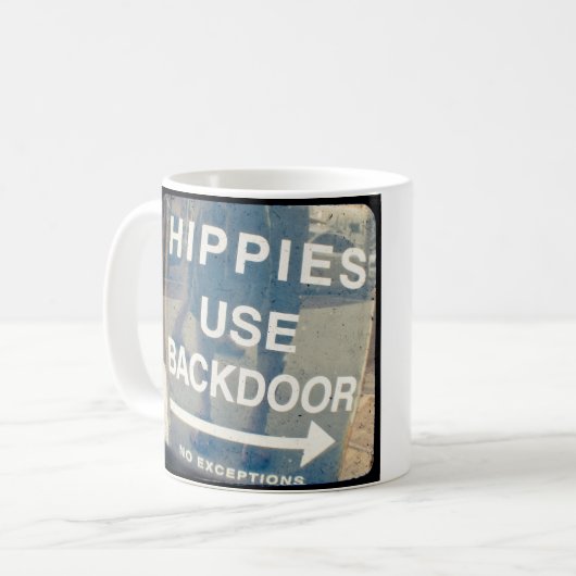 Hippies gebruiken Mok achterdoor (Voorkant links)