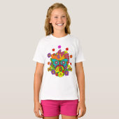 Hippies - Hippy Flower Power - Cute Hippies - 1970 T-shirt (Voorkant volledig)