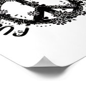 Hippies Peace Love | Hippie 60s Gift Ideas Poster (Hoek)