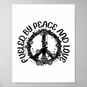 Hippies Peace Love   Hippie 60s Gift Ideas Poster