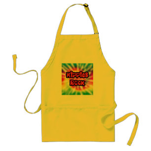  Hippies Rock Tie Dye Apron Standaard Schort