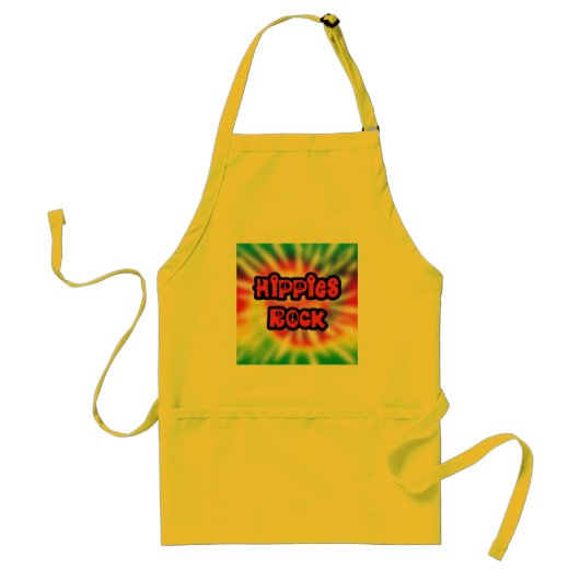 Hippies Rock Tie Dye Apron Standaard Schort (Voorkant)