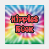  Hippies Rock Tie Dye Magnet (Voorkant)