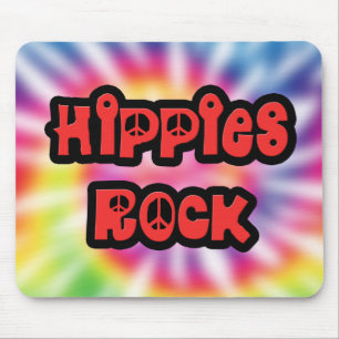 Hippies Rock Tie Dye Mousepad Muismat