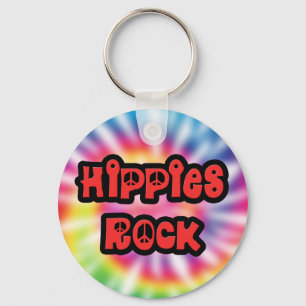  Hippies Rock Tie Dye Sleutelhanger