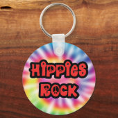  Hippies Rock Tie Dye Sleutelhanger (Voorkant)