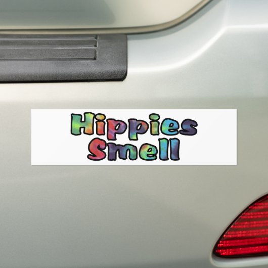 Hippies Smell Bumpersticker (Op auto)