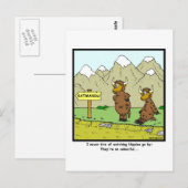 Hippies: Yak cartoon Briefkaart (Voorkant / Achterkant)