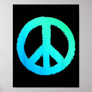 Hippiesymbool Anti-oorlog Logo Vredesteken Poster