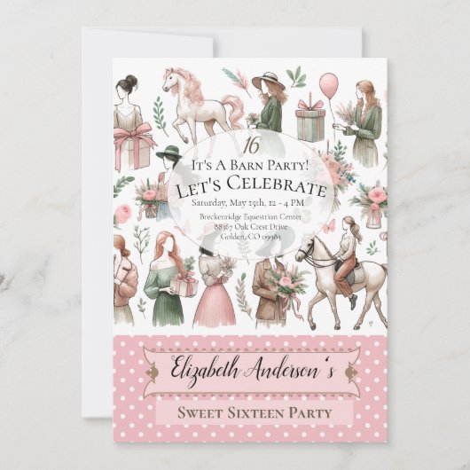 hippische verjaardag kaart (Voorkant)