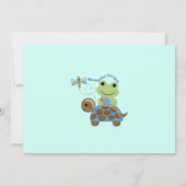 Hippity Frog Baby shower Invitation schildpad Kaart (Achterkant)