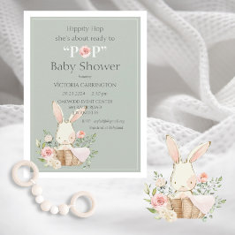 Hippity Hop Bunny Rabbit Modern Baby Kaart