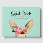 Hippity Hop Easter Floral Bunny Rabbit Baby shower Gastenboek (Voorkant)