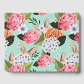 Hippity Hop Easter Floral Bunny Rabbit Baby shower Gastenboek (Achterkant)