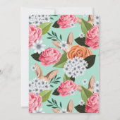 Hippity Hop Easter Floral Bunny Rabbit Baby shower Kaart (Achterkant)