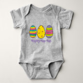 Hippity-Hop-Hop Pink Easter Bunny Egg Eggs Romper (Voorkant)