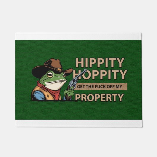 Hippity Hoppity Deurmat – Grappige Welkomstmat (Voorkant)