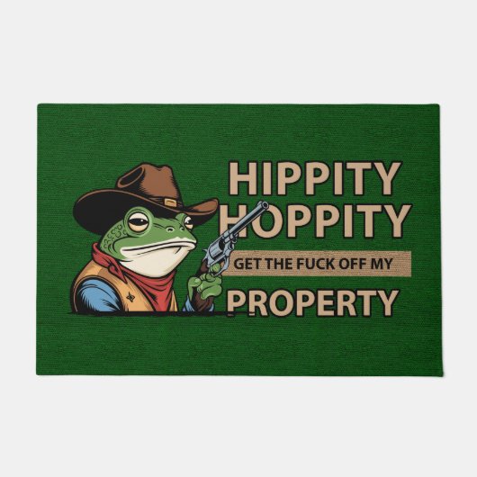 Hippity Hoppity Deurmat – Grappige Welkomstmat (Voorkant)