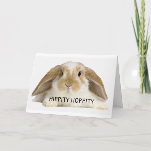 HIPPITY HOPPITY 'PAASFEEST' KOMT ER AAN FEESTDAGEN KAART (Voorkant)