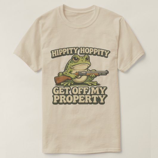 Hippity Hoppity van mijn erf af T-shirt (Design voorkant)