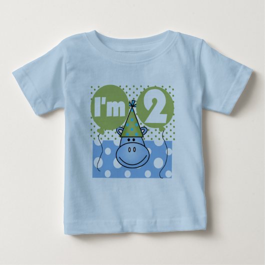 Hippo 2e verjaardag Tshirts en geschenken (Voorkant)