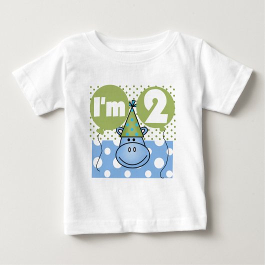 Hippo 2e verjaardag Tshirts en geschenken (Voorkant)