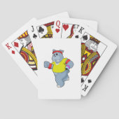Hippo aan het lopen pokerkaarten (Achterkant)