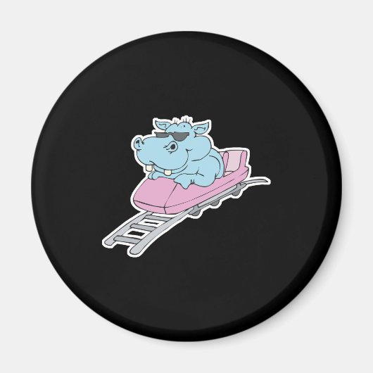 hippo achtbaan magneet (Voorkant)