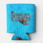 Hippo Afbeelding Logo met Hippos, Blikjeskoeler (Achterkant)