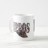 Hippo Afbeelding Logo met Hippos, Koffiemok (Voorkant links)