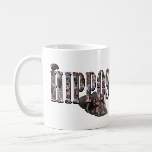 Hippo Afbeelding Logo met Hippos, Koffiemok (Links)