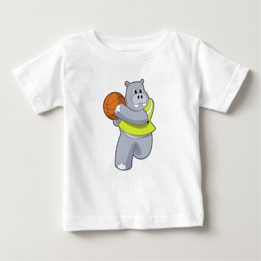 Hippo als Basketballspeler met Basketball.PNG (Voorkant)