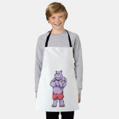 Hippo als Bodybuilder extreem Schort (Gedragen)