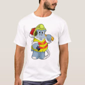 Hippo als brandweerman met Ax T-shirt (Voorkant)