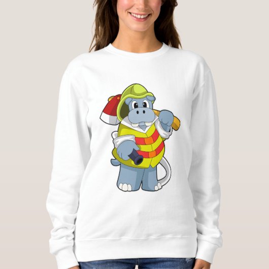 Hippo als brandweerman met Ax Trui (Voorkant)