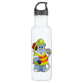 Hippo als brandweerman met Ax Waterfles (Voorkant)