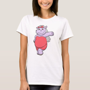 Hippo als Bride met Veil & Bow T-shirt