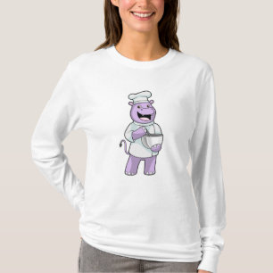 Hippo als Chef met Bowl T-shirt