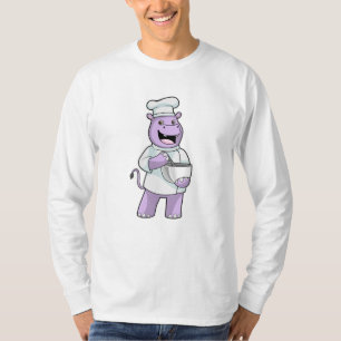 Hippo als Chef met Bowl T-shirt