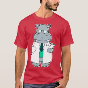 Hippo als Doctor met Smock T-shirt
