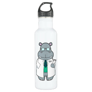 Hippo als Doctor met Smock Waterfles